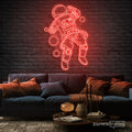 Astronaut in Space Neon Sign