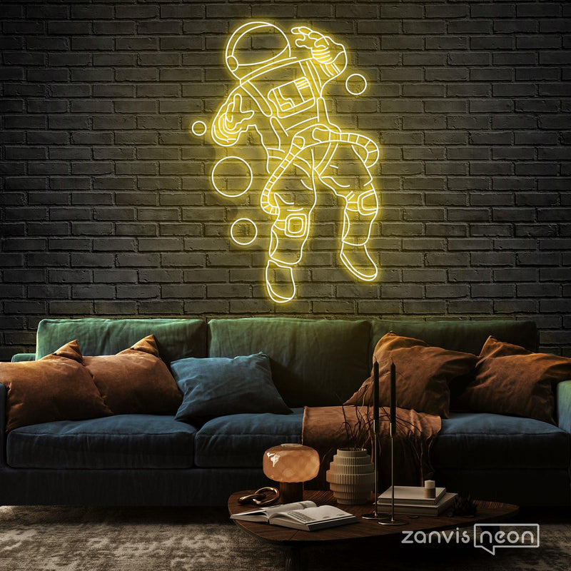 Astronaut in Space Neon Sign - Custom Neon Signs | LED Neon Signs | Zanvis Neon®