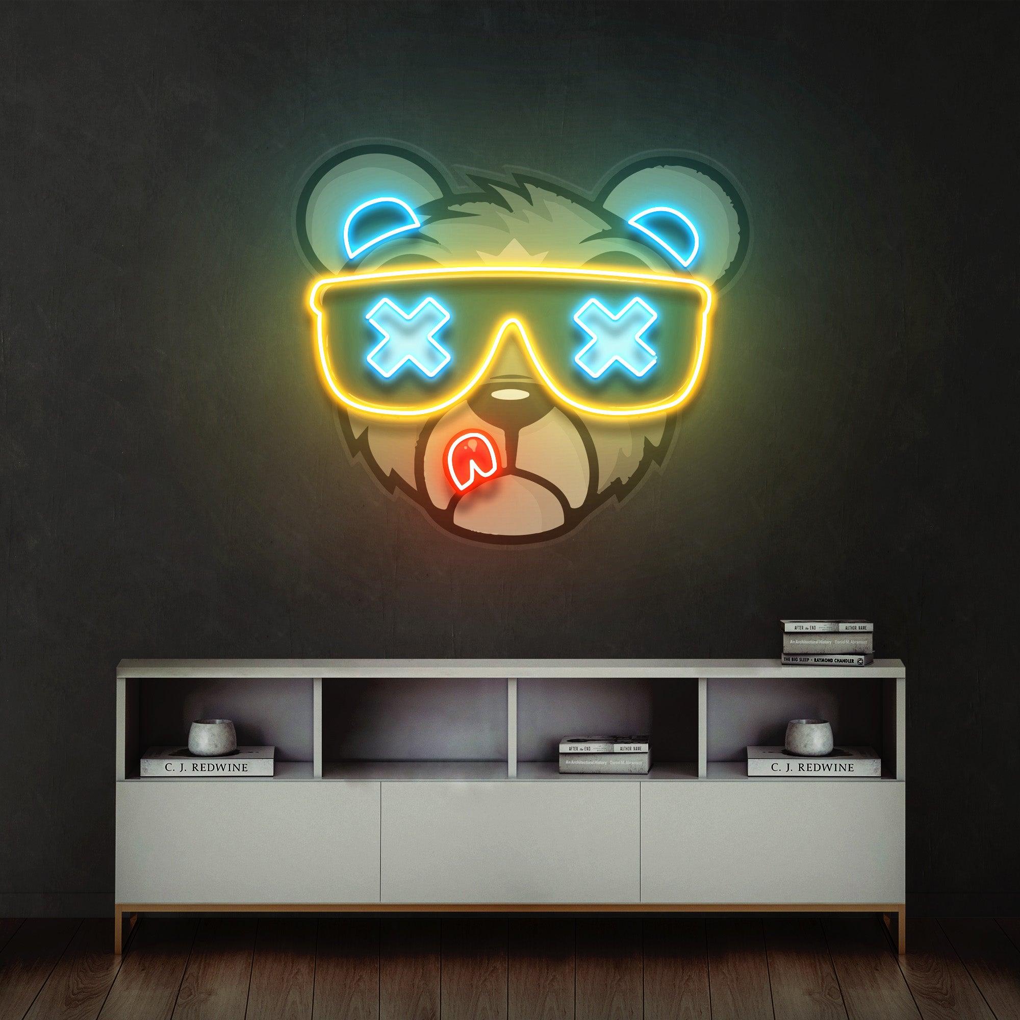 Bear Led Neon Acrylic Artwork - Custom Neon Signs | LED Neon Signs | Zanvis Neon®