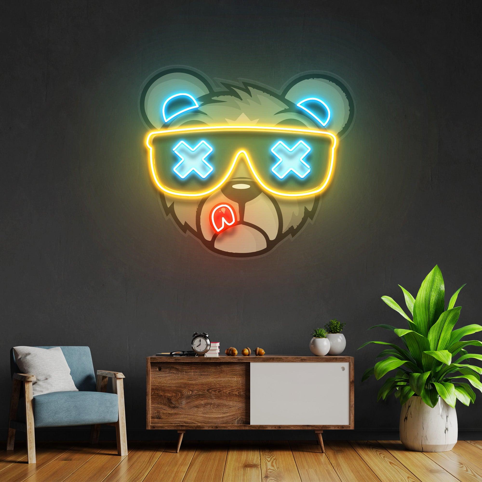 Bear Led Neon Acrylic Artwork - Custom Neon Signs | LED Neon Signs | Zanvis Neon®