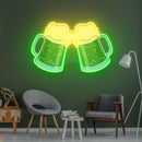 Beer Mugs Neon Sign - Saint Patrick Day - Custom Neon Signs | LED Neon Signs | Zanvis Neon®