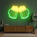 Beer Mugs Neon Sign - Saint Patrick Day - Custom Neon Signs | LED Neon Signs | Zanvis Neon®