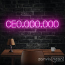 CE0,000,000 Neon Sign - Custom Neon Signs | LED Neon Signs | Zanvis Neon®