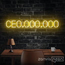 CE0,000,000 Neon Sign - Custom Neon Signs | LED Neon Signs | Zanvis Neon®