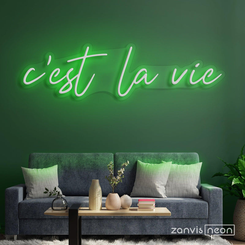 C'EST LA VIE Neon Sign - Custom Neon Signs | LED Neon Signs | Zanvis Neon®