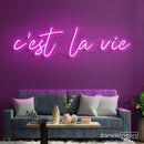 C'EST LA VIE Neon Sign - Custom Neon Signs | LED Neon Signs | Zanvis Neon®