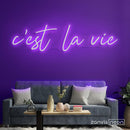 C'EST LA VIE Neon Sign - Custom Neon Signs | LED Neon Signs | Zanvis Neon®