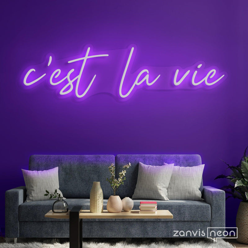 C'EST LA VIE Neon Sign - Custom Neon Signs | LED Neon Signs | Zanvis Neon®