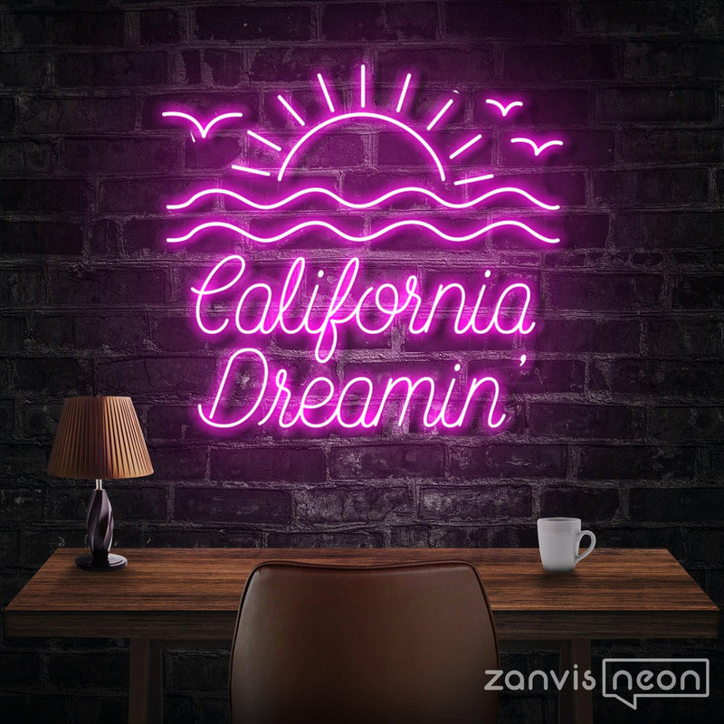 California Dreamin Neon Sign - Custom Neon Signs | LED Neon Signs | Zanvis Neon®