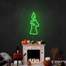 Candle Led Neon Sign - Halloween Light Decor