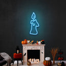 Candle Led Neon Sign - Halloween Light Decor
