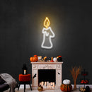 Candle Led Neon Sign - Halloween Light Decor