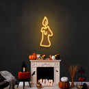 Candle Led Neon Sign - Halloween Light Decor