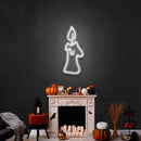 Candle Led Neon Sign - Halloween Light Decor