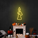 Candle Led Neon Sign - Halloween Light Decor
