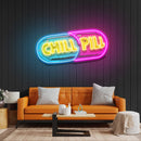 Chill Pill Led Neon Acrylic Artwork - Custom Neon Signs | LED Neon Signs | Zanvis Neon®