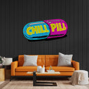 Chill Pill Led Neon Acrylic Artwork - Custom Neon Signs | LED Neon Signs | Zanvis Neon®