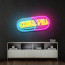 Chill Pill Led Neon Acrylic Artwork - Custom Neon Signs | LED Neon Signs | Zanvis Neon®