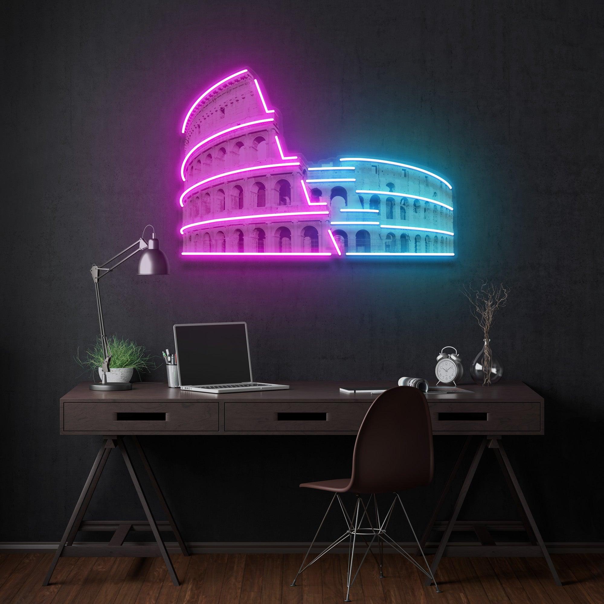 Colosseum Led Neon Acrylic Artwork Zanvis Neon