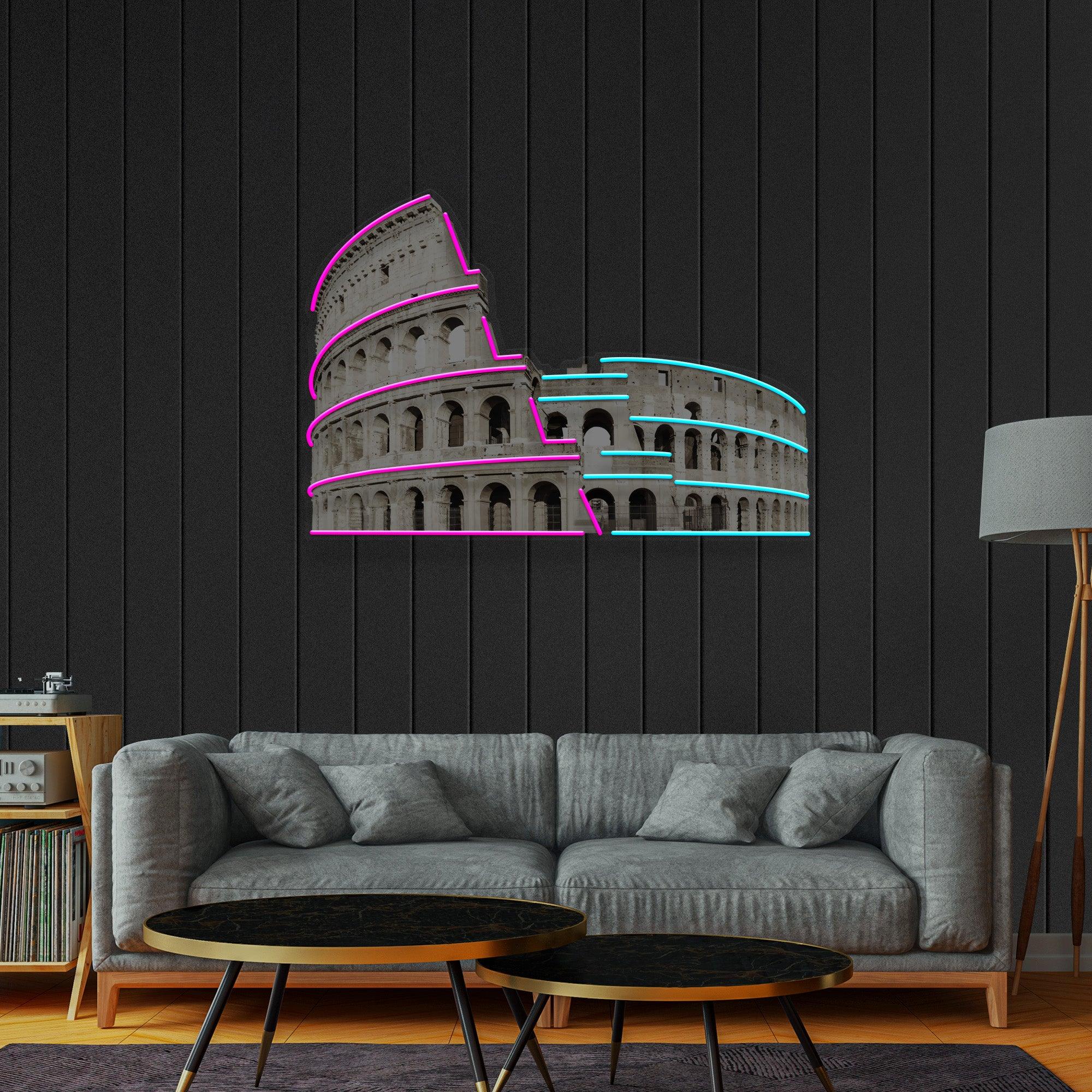 Colosseum Led Neon Acrylic Artwork Zanvis Neon