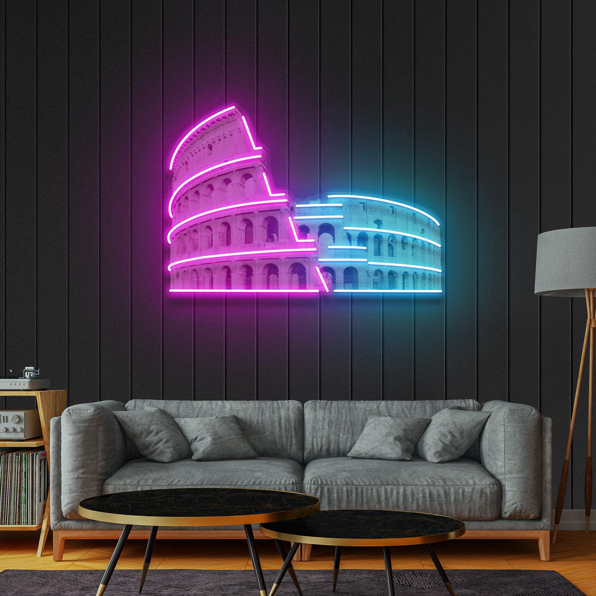 Colosseum Led Neon Acrylic Artwork Zanvis Neon