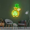 Corgi Irish Shamrock Saint Patrick Day LED Neon Signs - Custom Neon Signs | LED Neon Signs | Zanvis Neon®