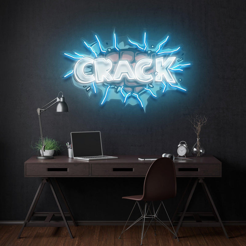 Crack Led Neon Acrylic Artwork - Custom Neon Signs | LED Neon Signs | Zanvis Neon®