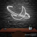 Crescent Moon Neon Sign - Custom Neon Signs | LED Neon Signs | Zanvis Neon®