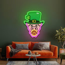 Cute Leprechaun Pig Saint Patrick Day LED Neon Signs - Custom Neon Signs | LED Neon Signs | Zanvis Neon®