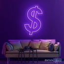 Dollar Sign Neon Sign - Custom Neon Signs | LED Neon Signs | Zanvis Neon®