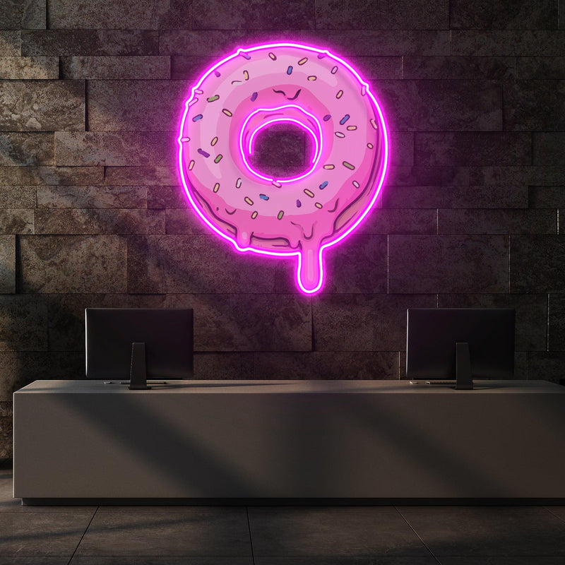 Donut Led Neon Acrylic Artwork - Custom Neon Signs | LED Neon Signs | Zanvis Neon®