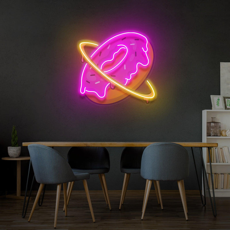 Doughnut Planet Led Neon Acrylic Artwork