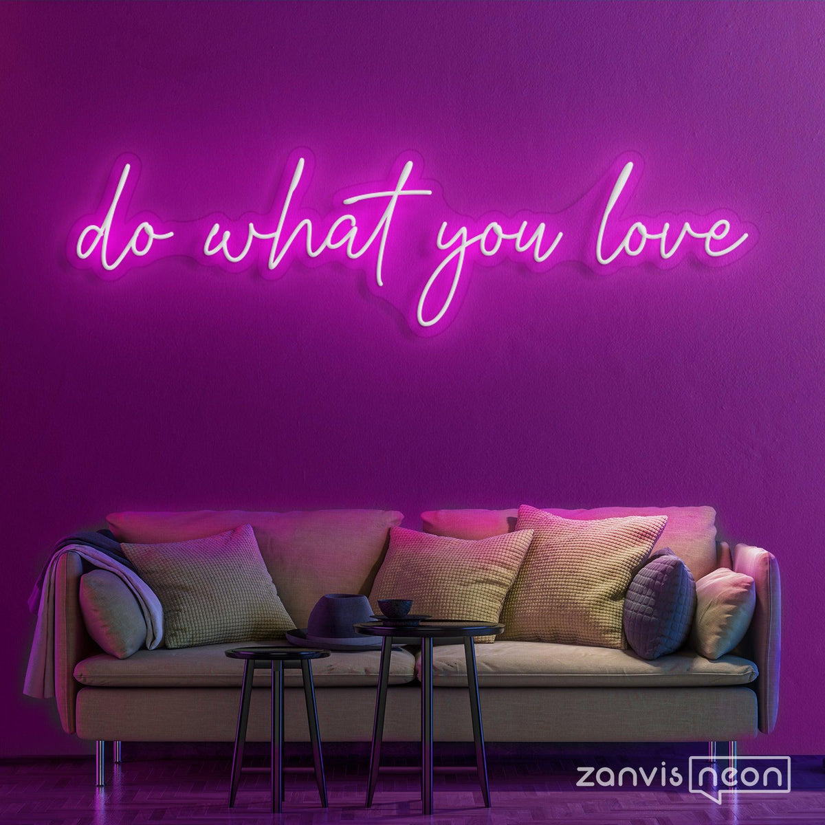 Bright Pink “Do What You Love” Real outlet Neon Light Decoration