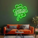Four-Leaf Clover Saint Patrick Day LED Neon Signs - Custom Neon Signs | LED Neon Signs | Zanvis Neon®
