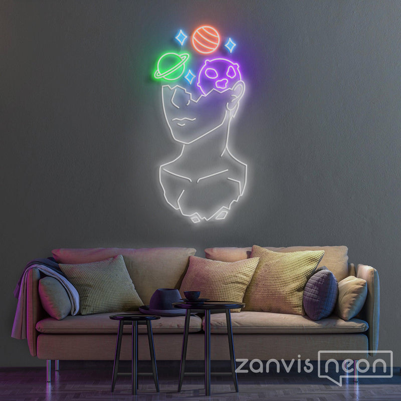 Galaxy Brain Neon Sign - Custom Neon Signs | LED Neon Signs | Zanvis Neon®