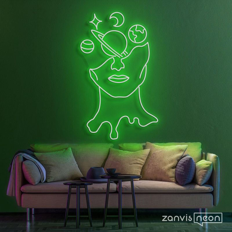 Galaxy Brain Neon Sign - Custom Neon Signs | LED Neon Signs | Zanvis Neon®