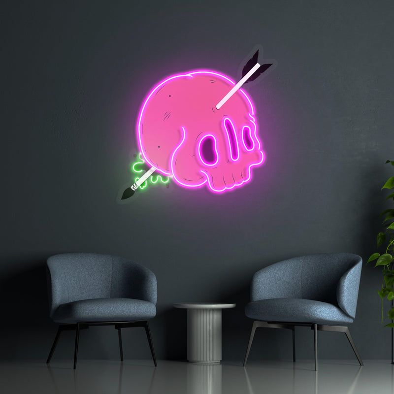 Geskulled Led Neon Acrylic Artwork - Custom Neon Signs | LED Neon Signs | Zanvis Neon®