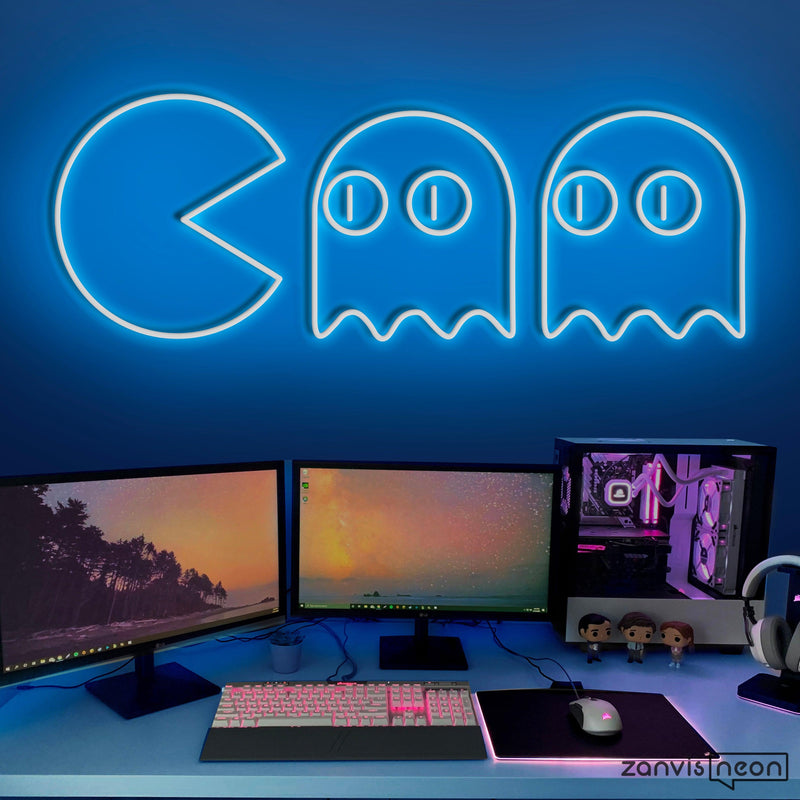 Ghost Chasing Neon Sign