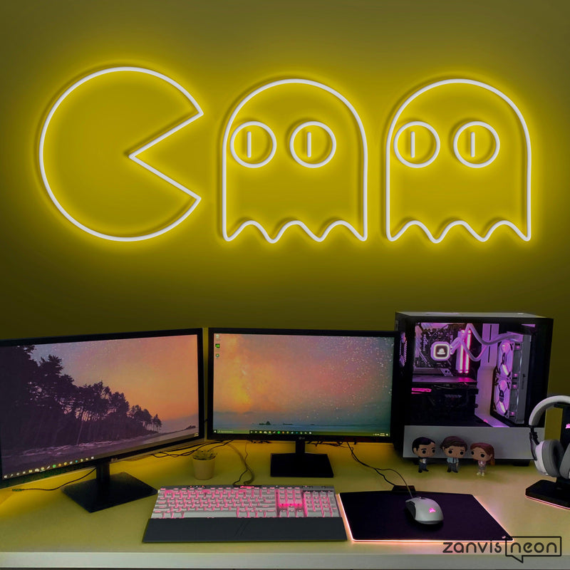 Ghost Chasing Neon Sign