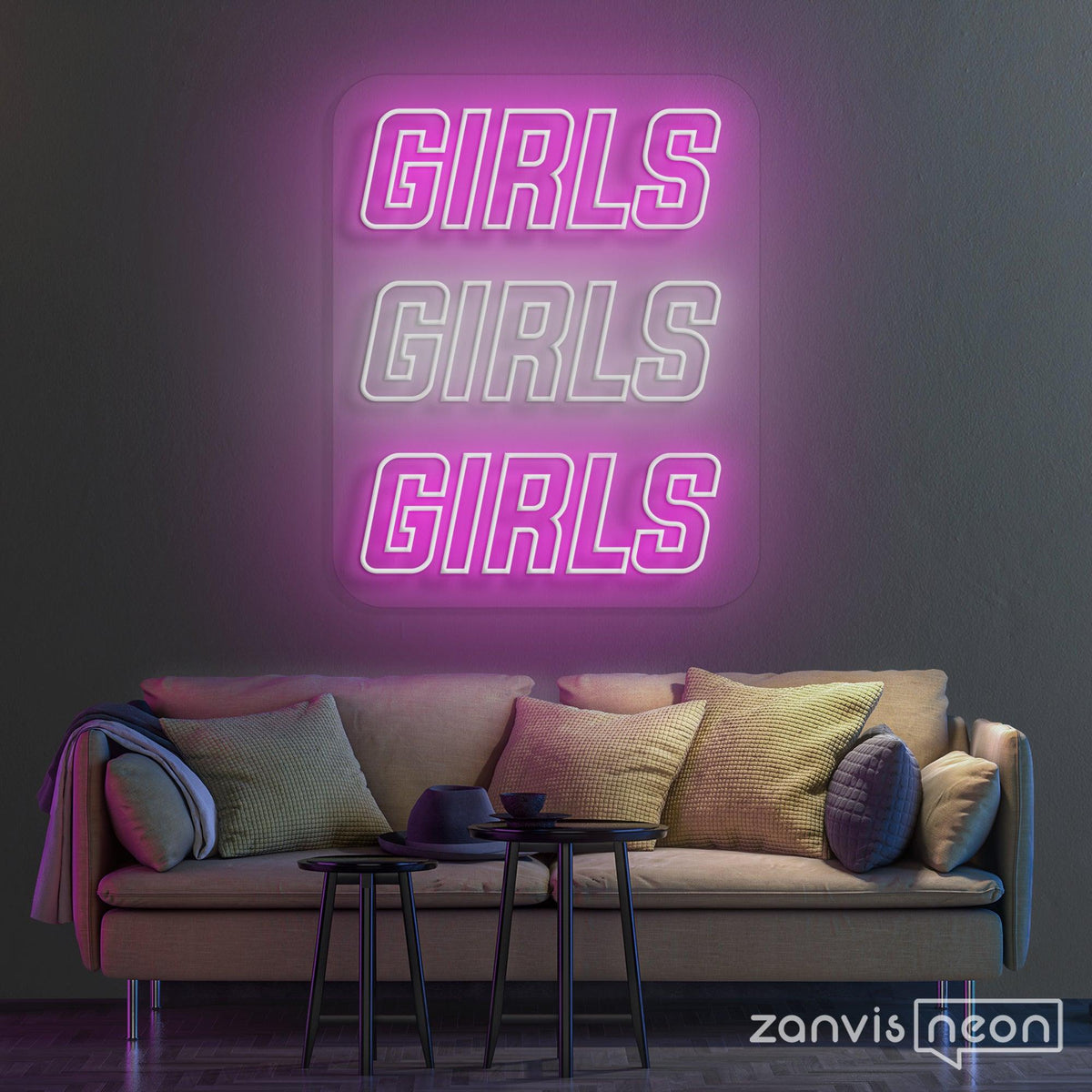 Girls Girls Girls Neon Sign