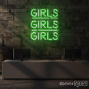 Girls Girls Girls Neon Sign - Custom Neon Signs | LED Neon Signs | Zanvis Neon®