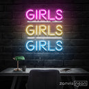 Girls Girls Girls Neon Sign - Custom Neon Signs | LED Neon Signs | Zanvis Neon®