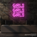 Girls Girls Girls Neon Sign - Custom Neon Signs | LED Neon Signs | Zanvis Neon®