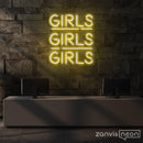 Girls Girls Girls Neon Sign - Custom Neon Signs | LED Neon Signs | Zanvis Neon®