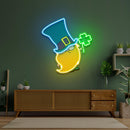 Gnome With Clover Saint Patrick Day LED Neon Signs - Custom Neon Signs | LED Neon Signs | Zanvis Neon®