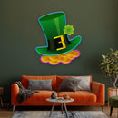 Gold Coins under Hat Saint Patrick Day LED Neon Signs - Custom Neon Signs | LED Neon Signs | Zanvis Neon®
