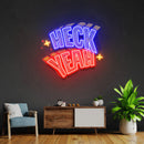 HECK YEAH Led Neon Acrylic Artwork - Custom Neon Signs | LED Neon Signs | Zanvis Neon®