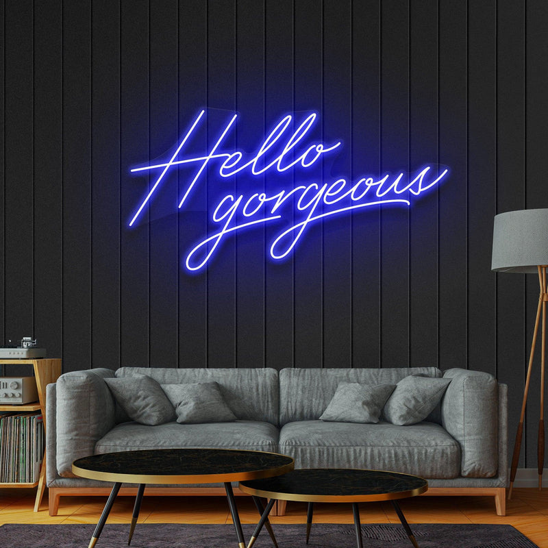 Hello Gorgeous 2 Neon Sign - Custom Neon Signs | LED Neon Signs | Zanvis Neon®