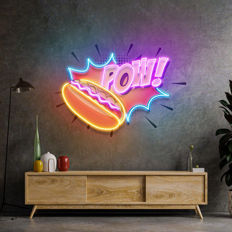 Hot Dog Led Neon Acrylic Artwork - Custom Neon Signs | LED Neon Signs | Zanvis Neon®