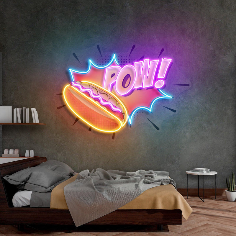 Hot Dog Led Neon Acrylic Artwork - Custom Neon Signs | LED Neon Signs | Zanvis Neon®